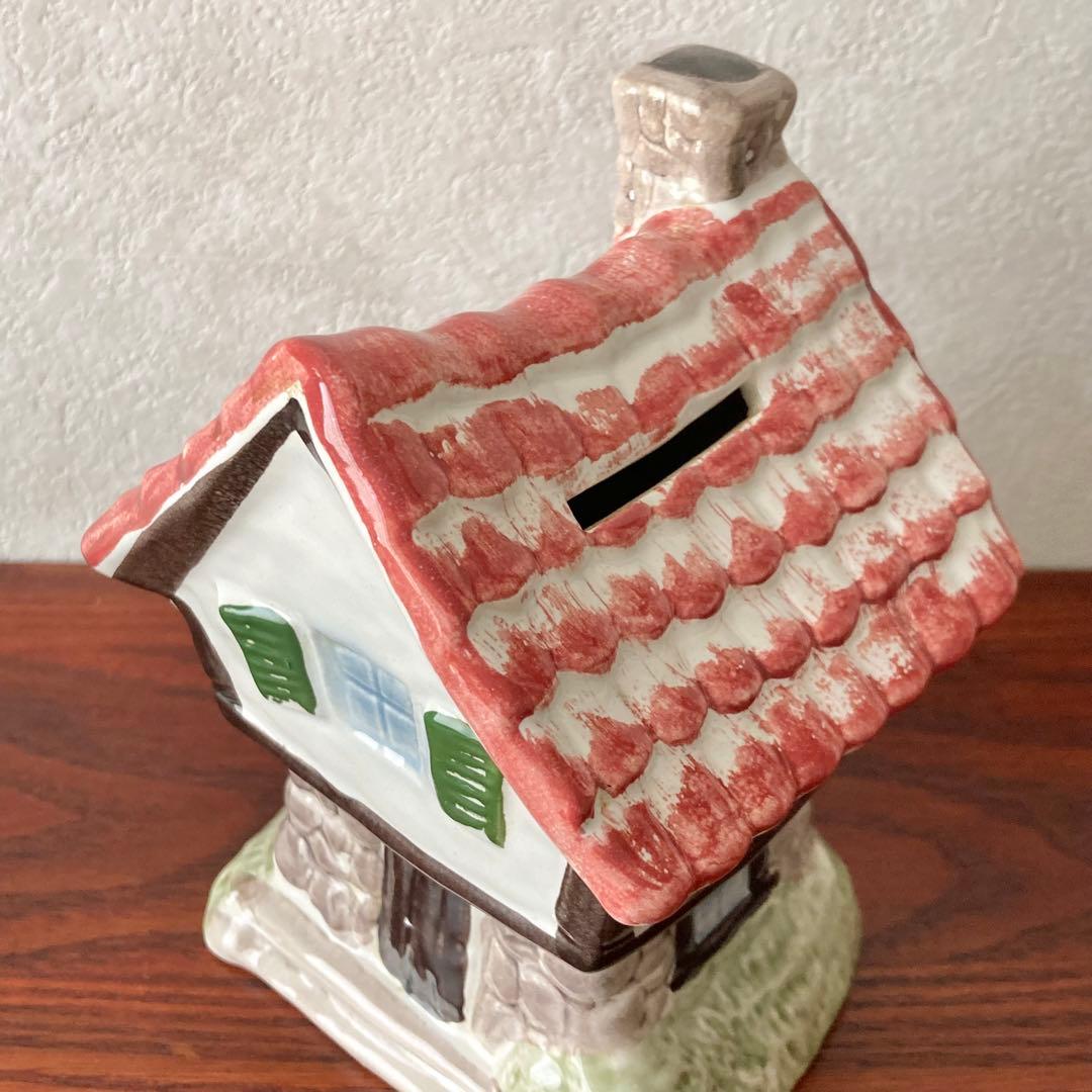 ゲーベル　貯金箱　コテージ型　陶器　置物　ドイツ　ヴィンテージ