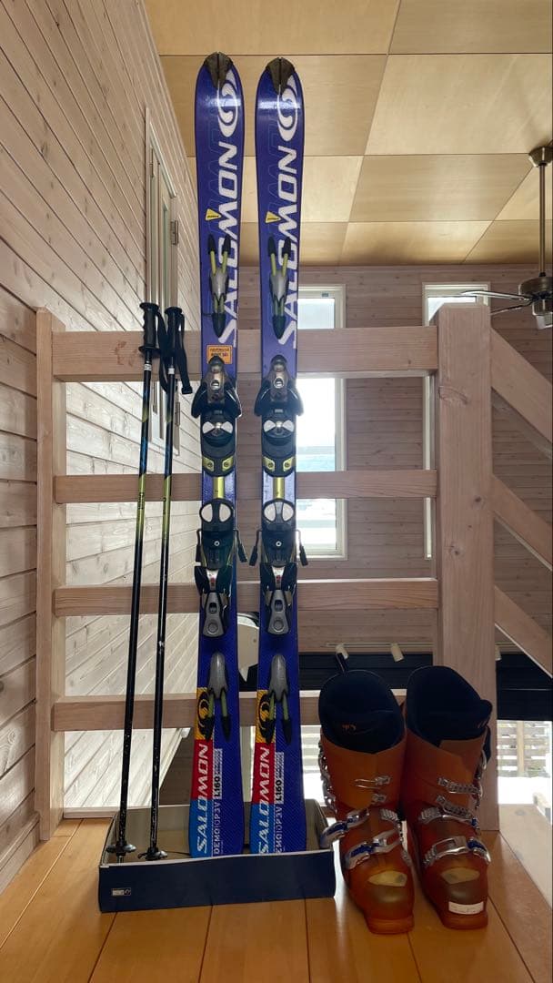 カービングスキー板大人男性160cmセット子供ジュニア SALOMONサロモン青