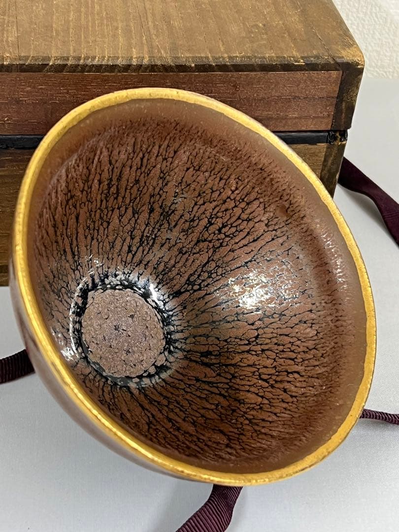 【稀少品】宋時代　天目茶碗 建盞 共箱　 XG3--33