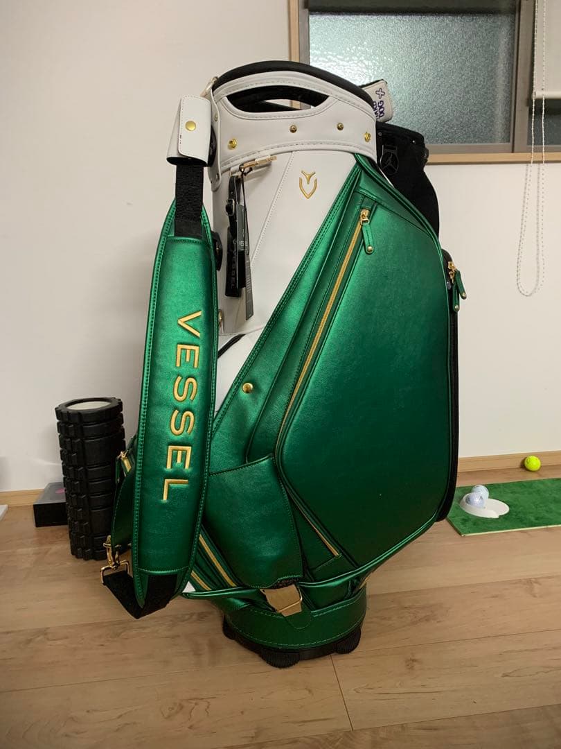 VESSEL ゴルフバッグ グリーン/ホワイト