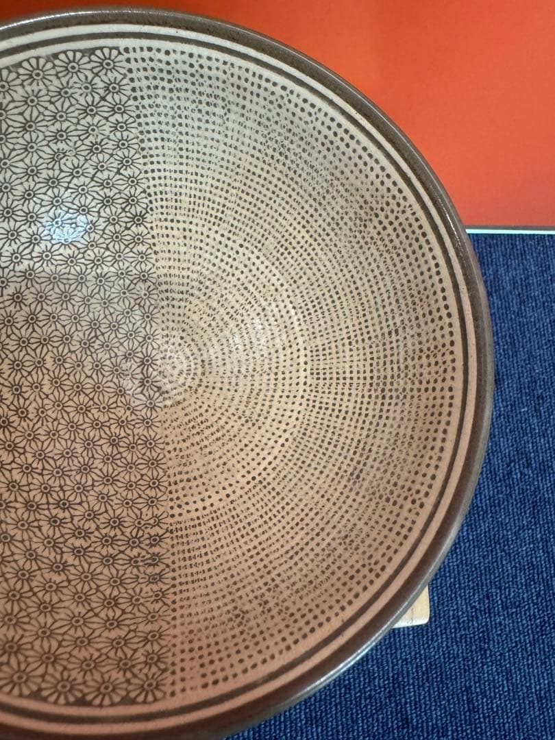 1874 高麗焼　黄章洙作　花三鳥暦手文　茶碗　時代物