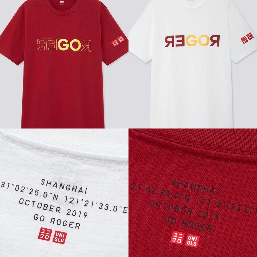 UNIQLO REGOR Tシャツ 赤 白 2色各1枚のセット Mサイズ 新品