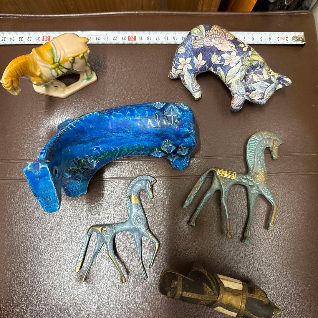 馬のオブジェ ヴィンテージ インテリア 木製　炻器　銅製　まとめ売り