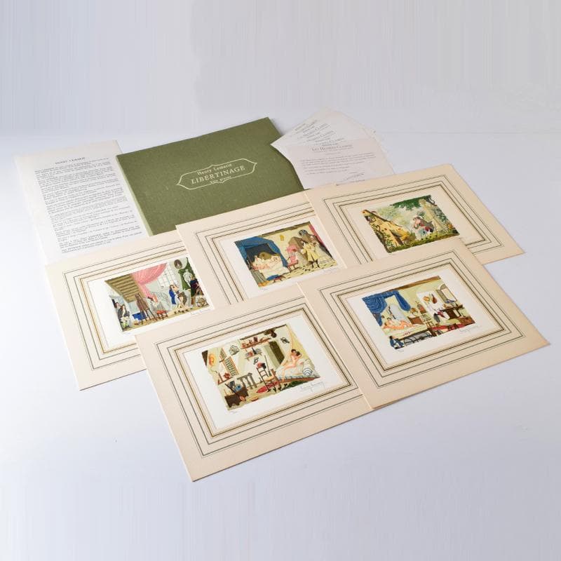 フランス　ヘンリー・リマリー　版画　114/600　5枚セット　V　R8330