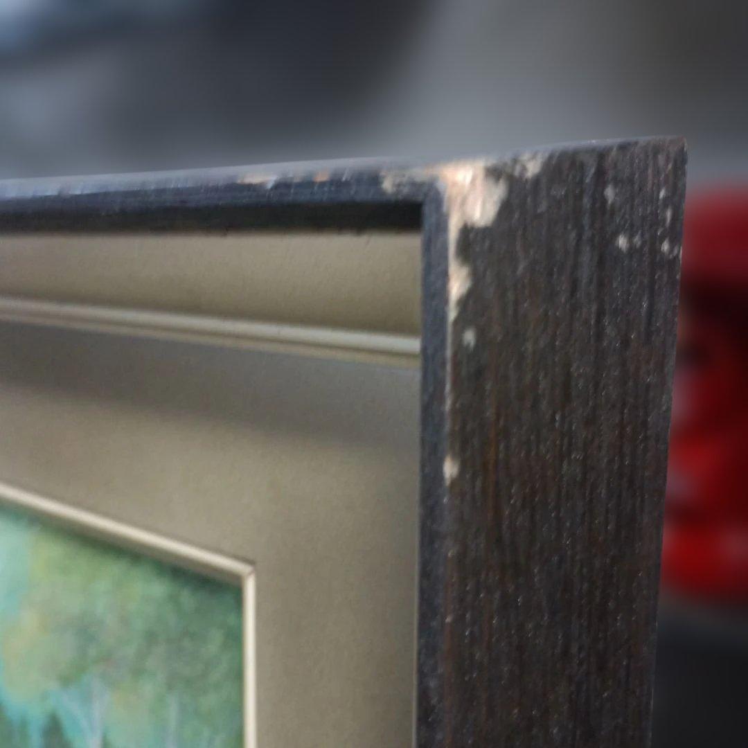 6036）上野文瑚　油彩？日本画？　新緑の頃