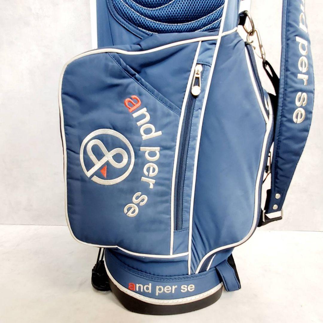 and per se アンパスィ スタンド キャディバッグ ネイビー フード無し