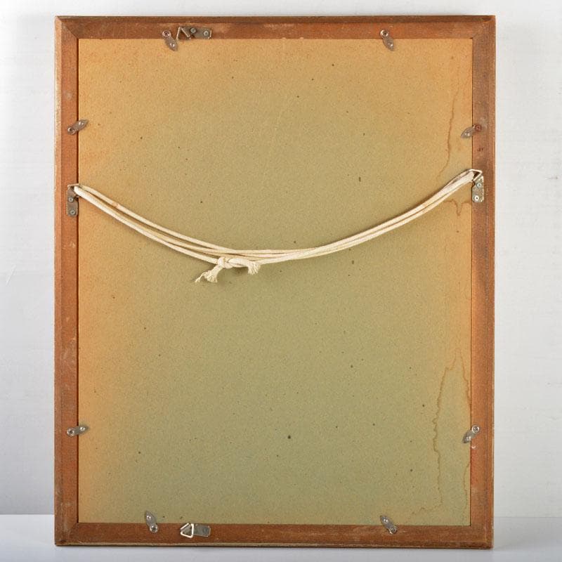 洋画家　藤森悠二作　油絵　F4号　「リコスティック小路」　額装　V　R4704B