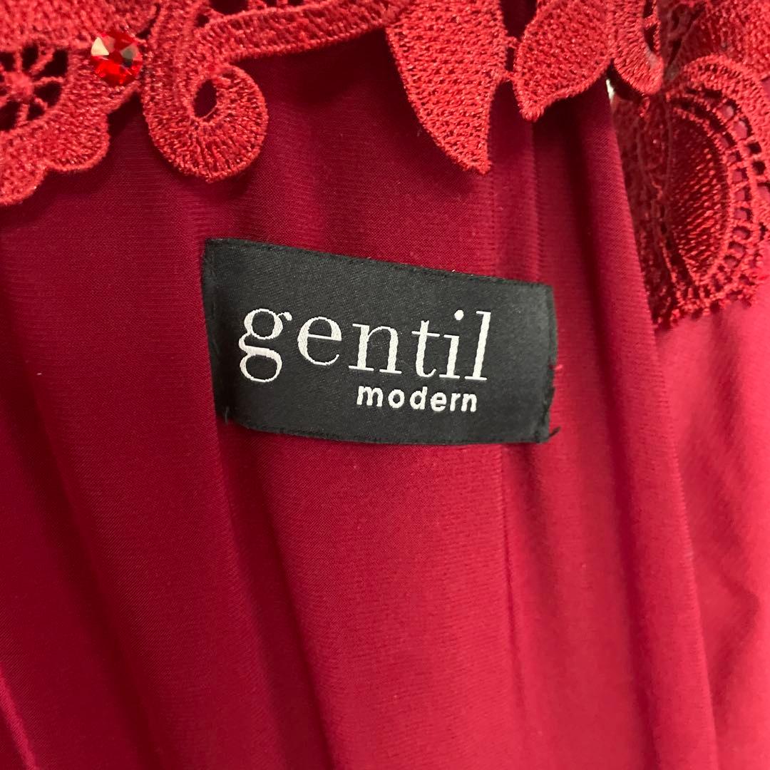 美品！着用一回のみです。 gentil modern ワインレッドロングドレス