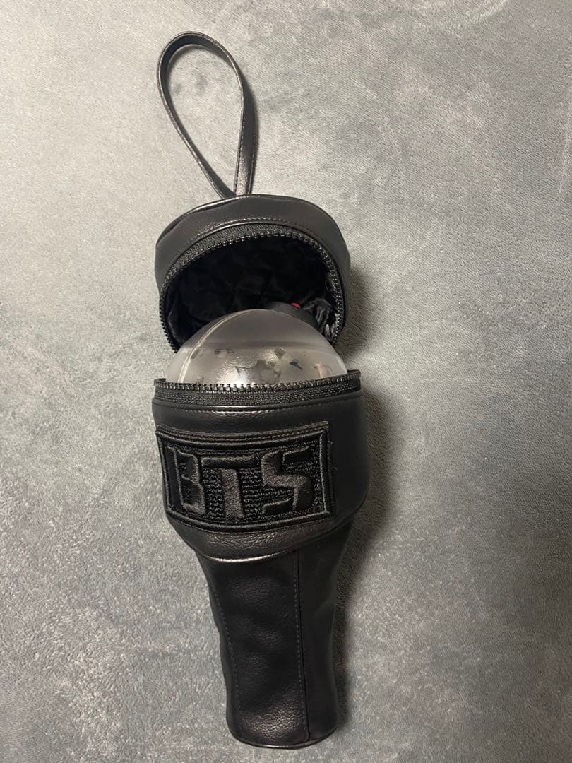 【BTS】 ロゴ刺繍 ブラック アミボム　ペンライト　特注　非売品