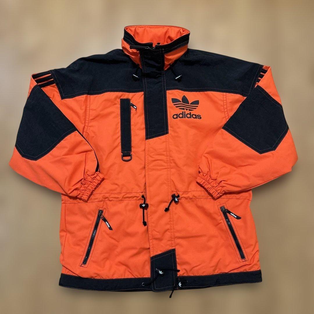 超希少‼︎美品‼︎adidasスノーウェア オレンジ✖️ブラック サイズＯデサント