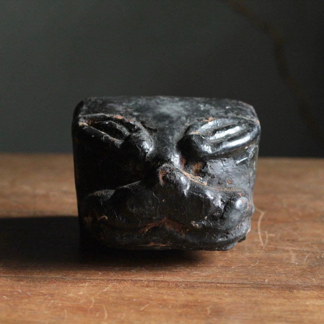 木製 獅子頭 古道具 アンティーク 古美術