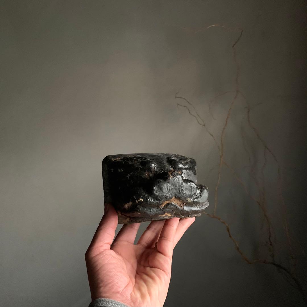 木製 獅子頭 古道具 アンティーク 古美術