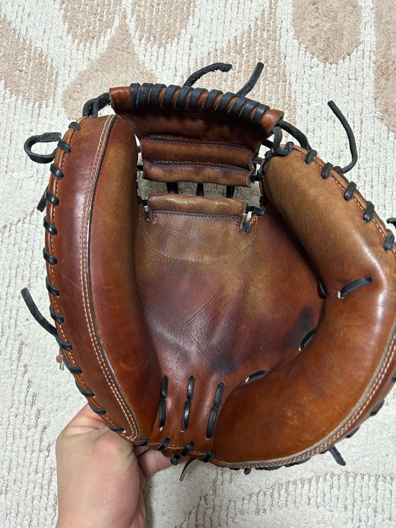 玉澤 硬式用グローブ 茶色 レザー