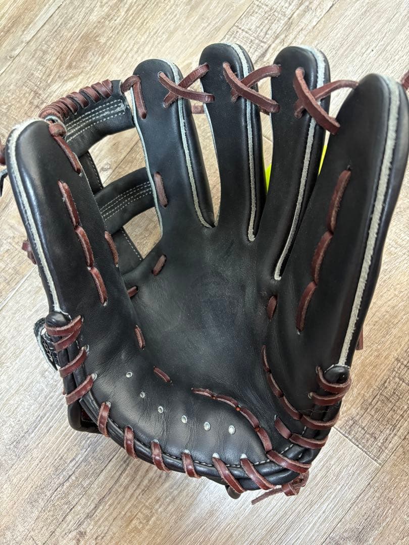YSF硬式野球用レザーグローブ 黒/茶