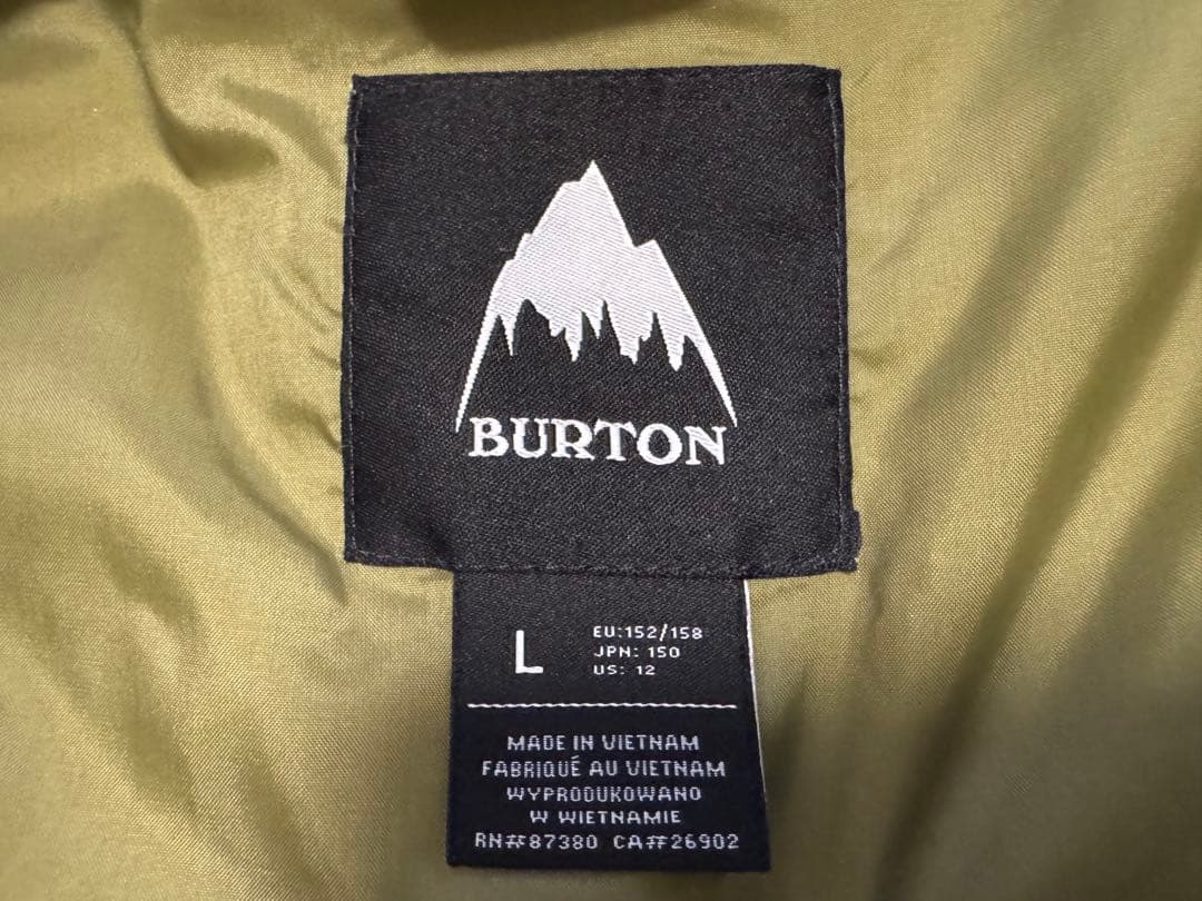 BURTON ジュニア　Lサイズ　スノーボードウェア　上下セット