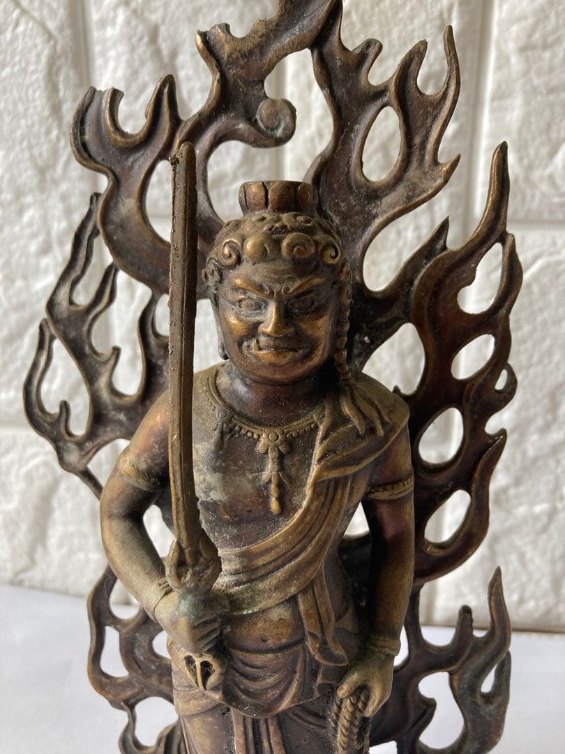 不動明王，古銅製，仏像，時代物