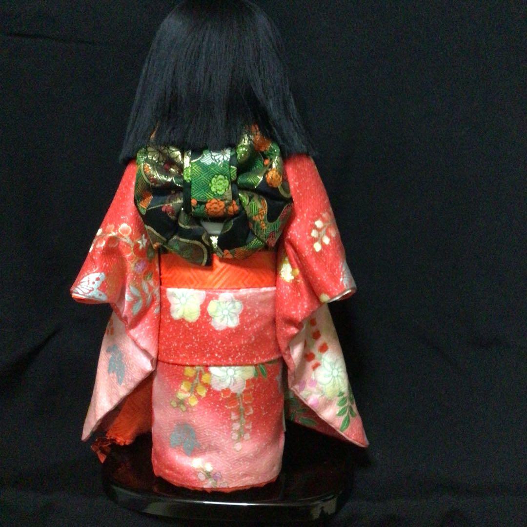 市松人形 ピンクオレンジ着物