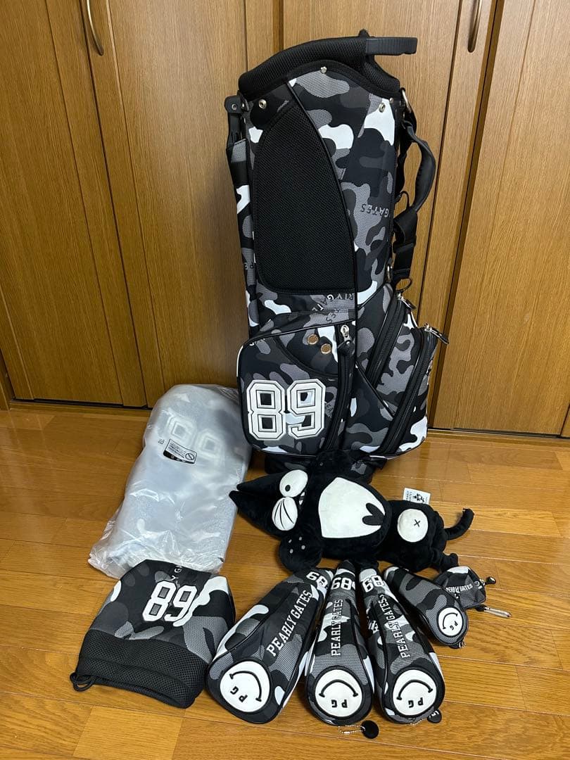 PEARLY GATES グレーカモフラージュスタンドキャディーバッグ