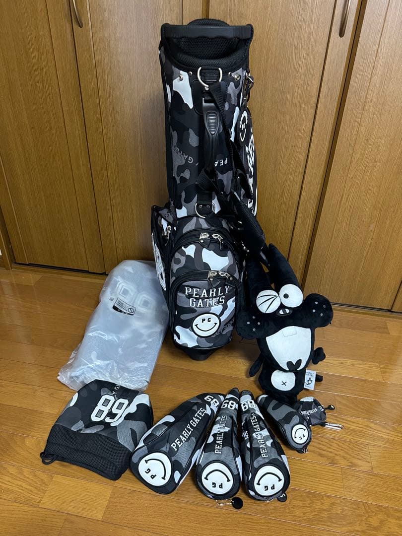 PEARLY GATES グレーカモフラージュスタンドキャディーバッグ