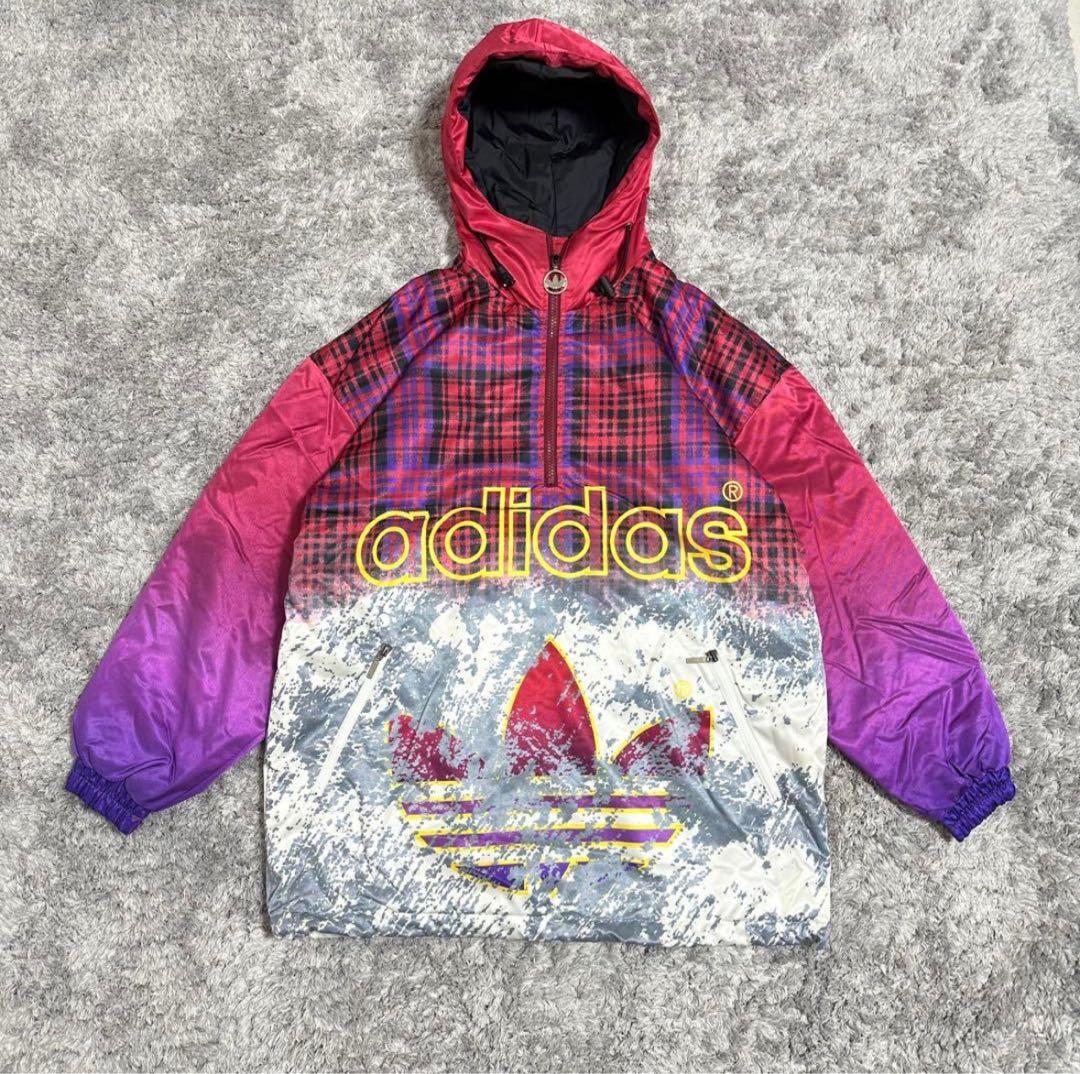 【超希少◎】adidas　スキーウェア　ジャケット　総柄　vintage　80s