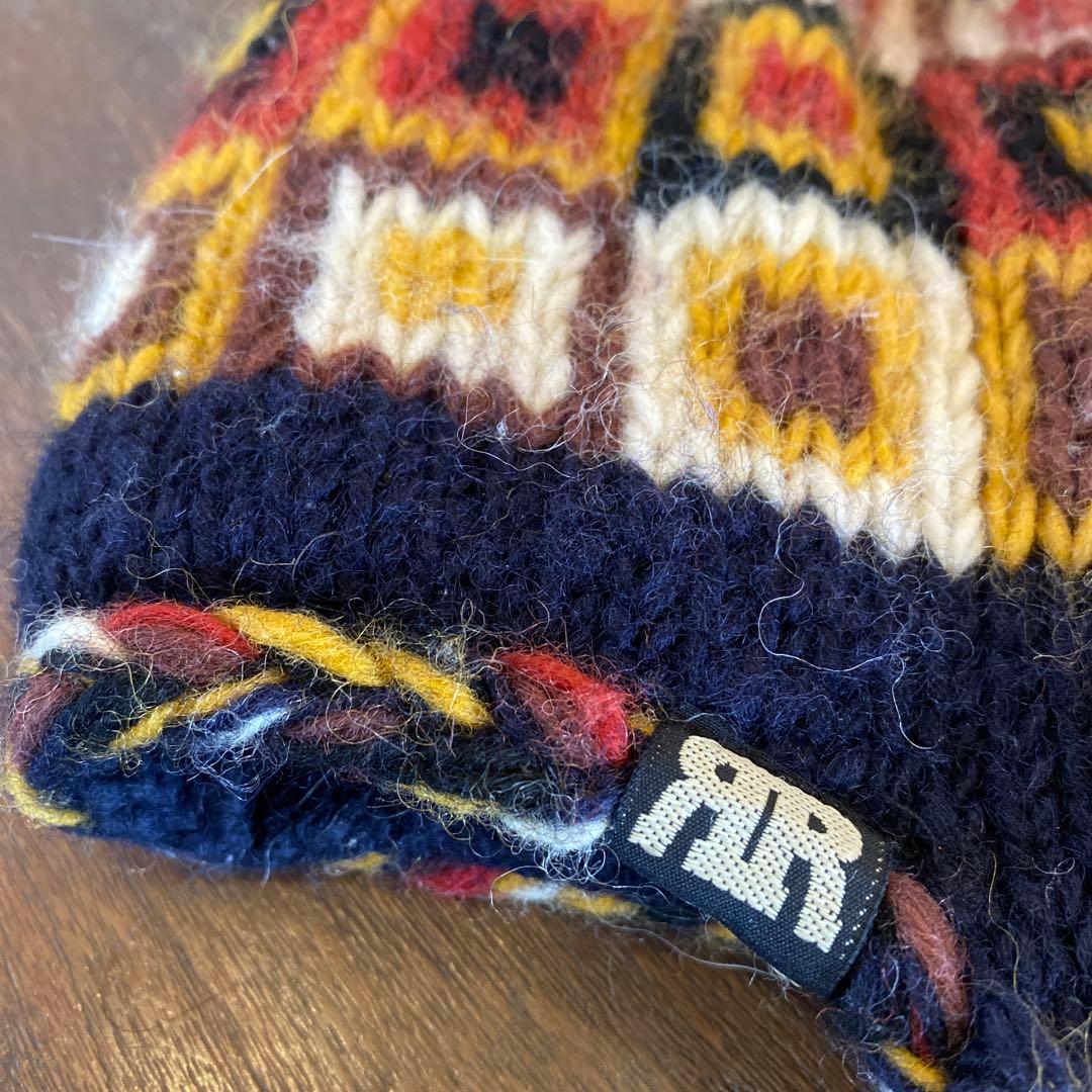 希少　RRL 耳当てニット帽子