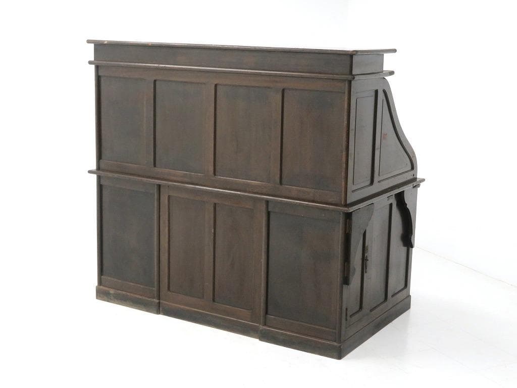 日本の古い　　書斎机　両袖机　和モダン　和製　アンティーク　店舗什器　カフェ