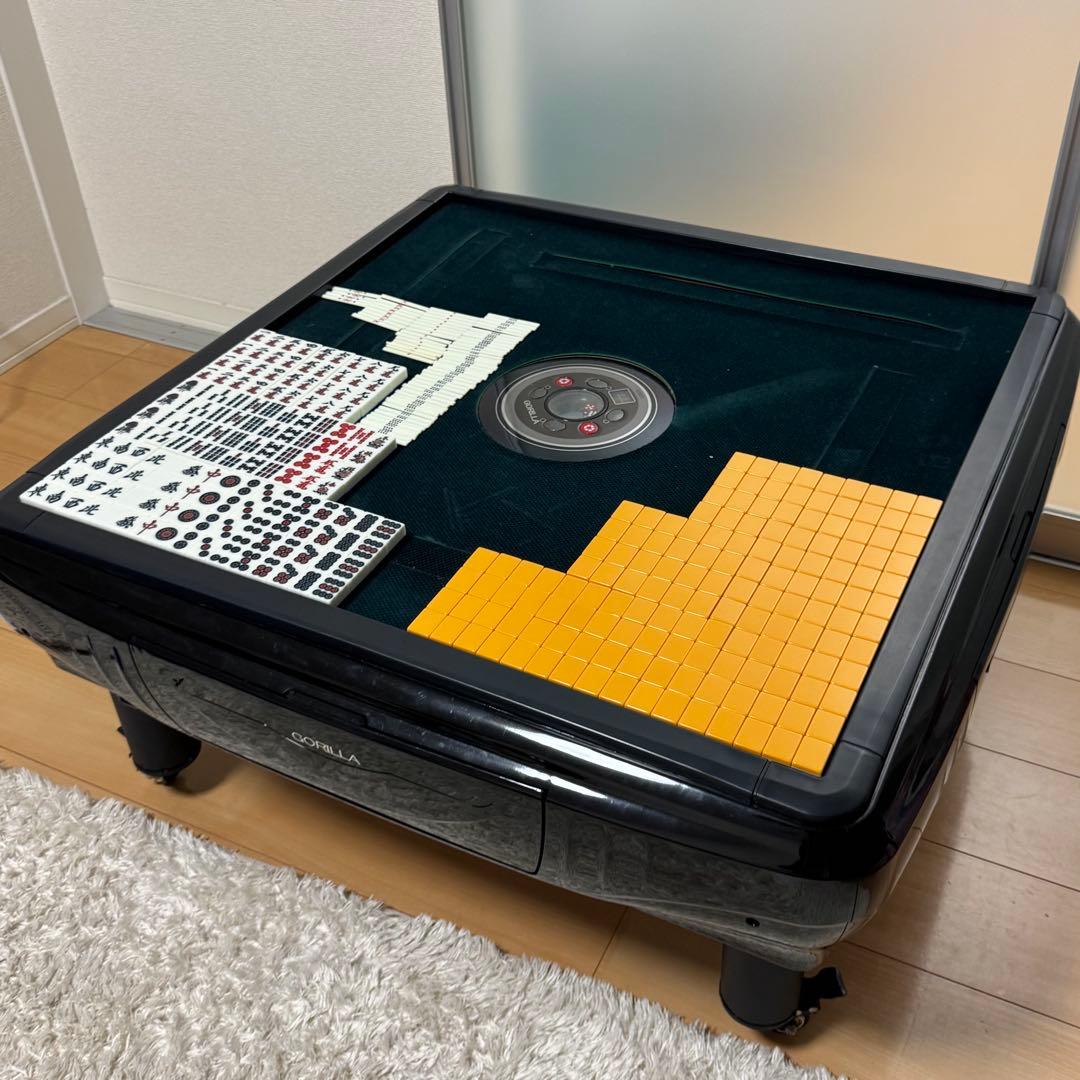 電動麻雀卓 黒色 麻雀牌付き