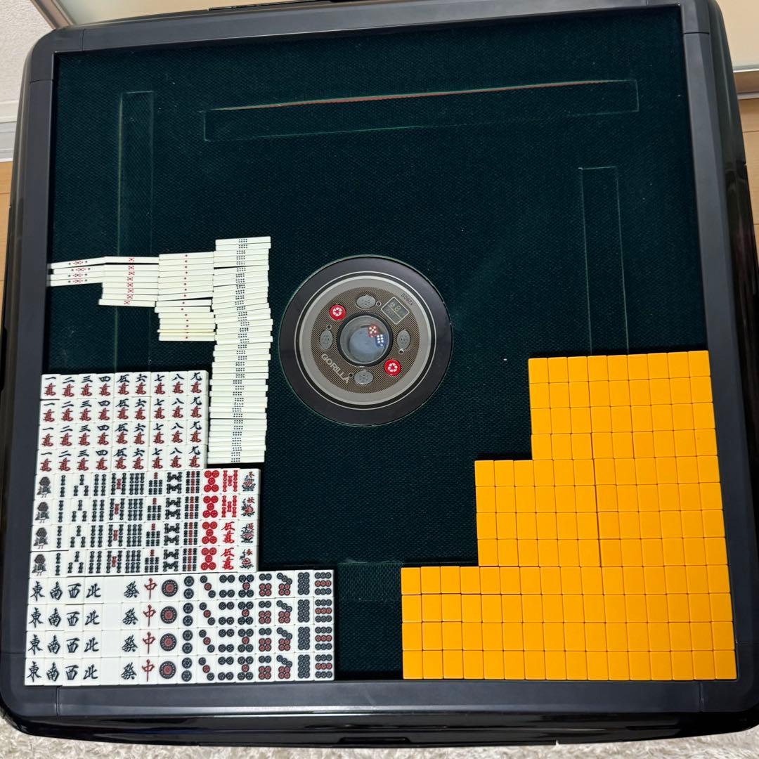電動麻雀卓 黒色 麻雀牌付き