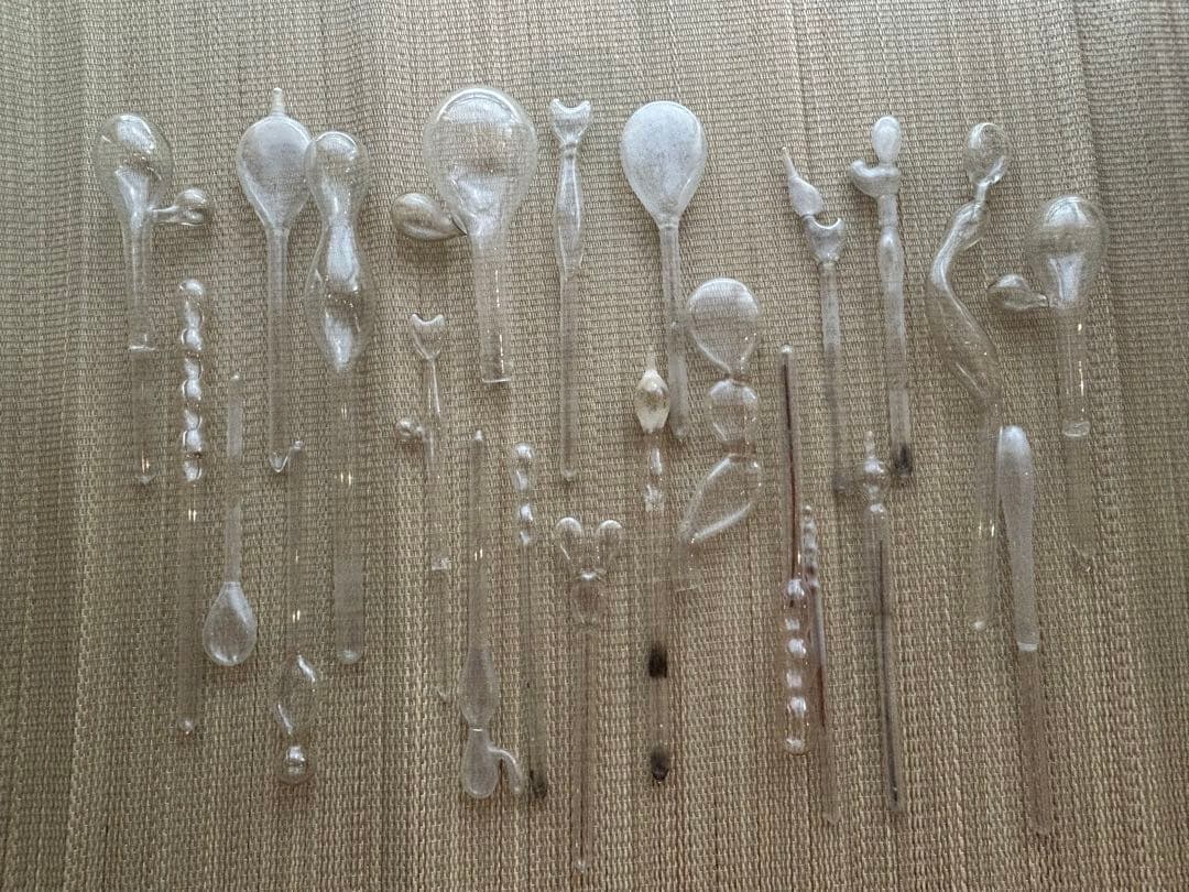 昭和レトロ ゴム風船型　吹きガラス ミッキー型　ネコ型　アヒル型　とろとろガラス