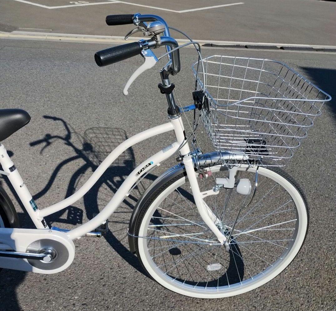 【美品】ママチャリ『引き渡し限定』あさひ パールホワイト 26インチ 変速なし