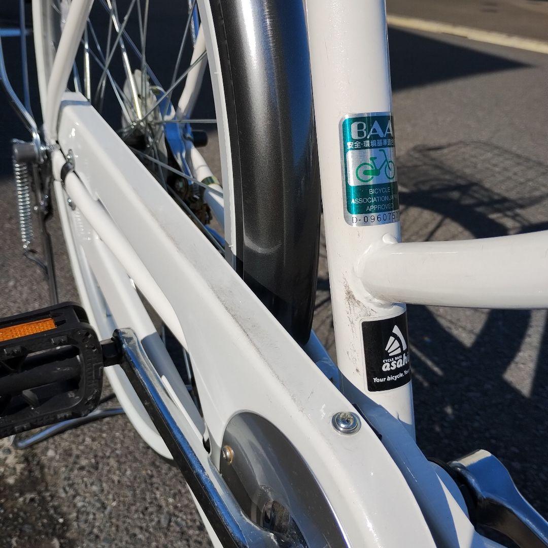 【美品】ママチャリ『引き渡し限定』あさひ パールホワイト 26インチ 変速なし