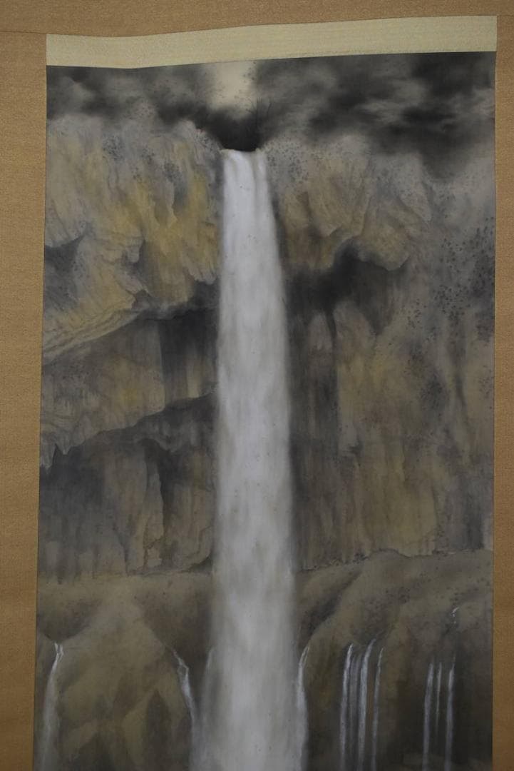 【真作】大島祥丘/華厳の滝図/華厳の瀧図/掛軸/名家伝来/AA-139