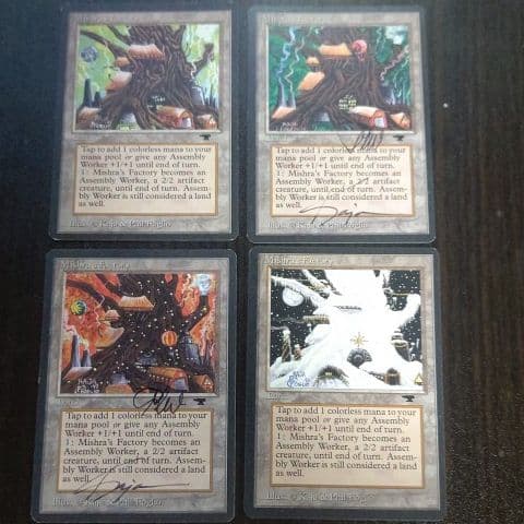 MTG　Mishra's Factory（ミシュラの工廠　春夏秋冬）一部サイン入