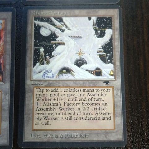 MTG　Mishra's Factory（ミシュラの工廠　春夏秋冬）一部サイン入