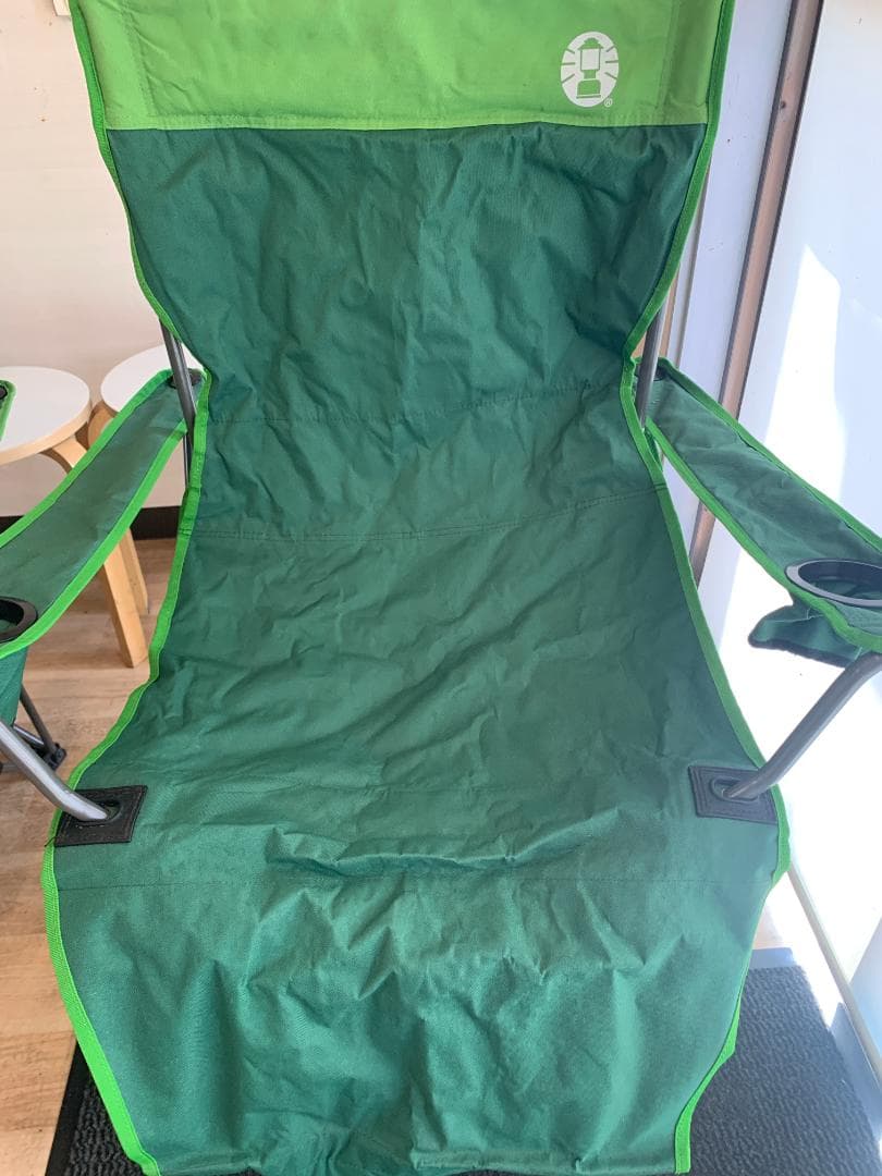 2脚セット　コールマン イージーリフトチェアST グリーン　中古品