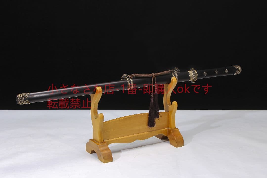 君弘唐横刀烏木金銅装百錬模様鋼 古兵器 武具 刀装具 日本刀 模造刀 居合刀