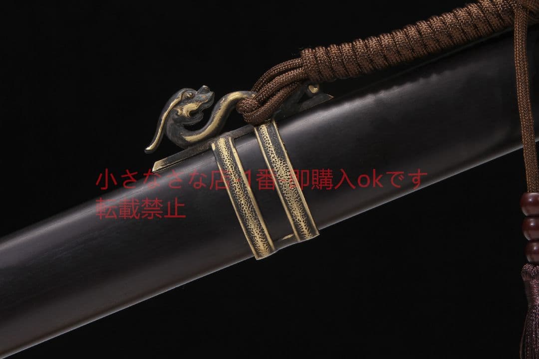 君弘唐横刀烏木金銅装百錬模様鋼 古兵器 武具 刀装具 日本刀 模造刀 居合刀