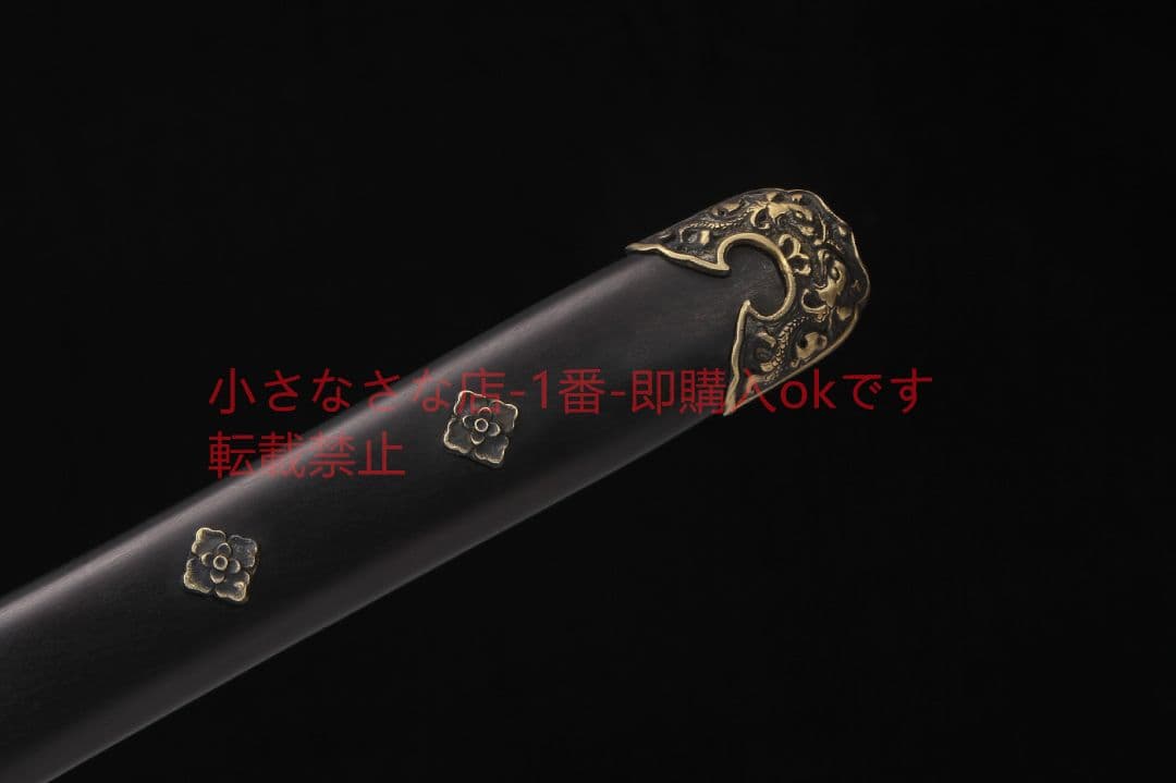 君弘唐横刀烏木金銅装百錬模様鋼 古兵器 武具 刀装具 日本刀 模造刀 居合刀