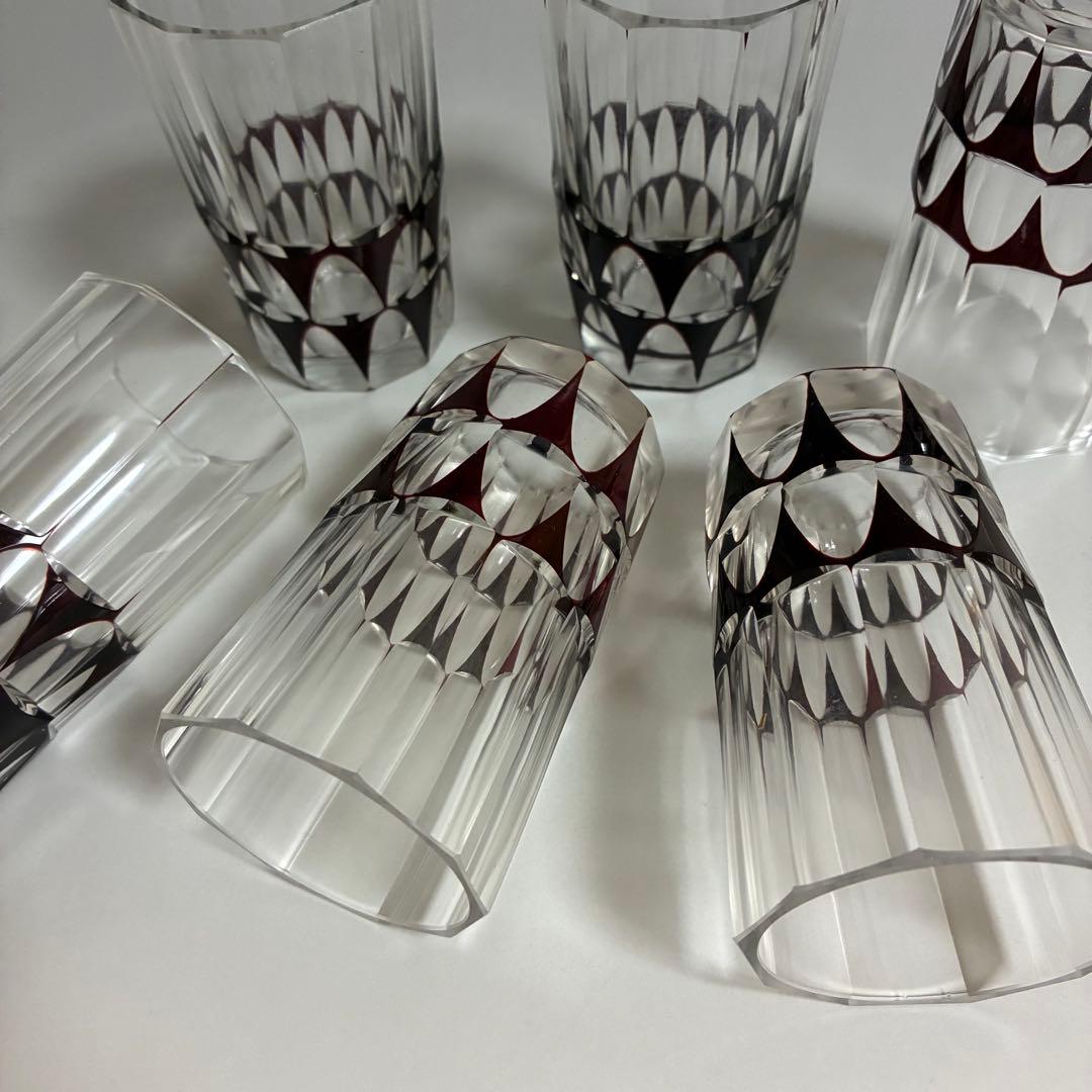 大正〜昭和初期　切子のコップ　アールデコ