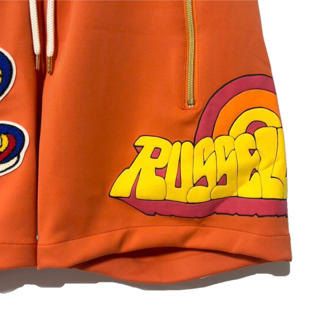 新品 ラッセルノ ゴルフ コブラ ワッペン ショートパンツ オレンジ M 4