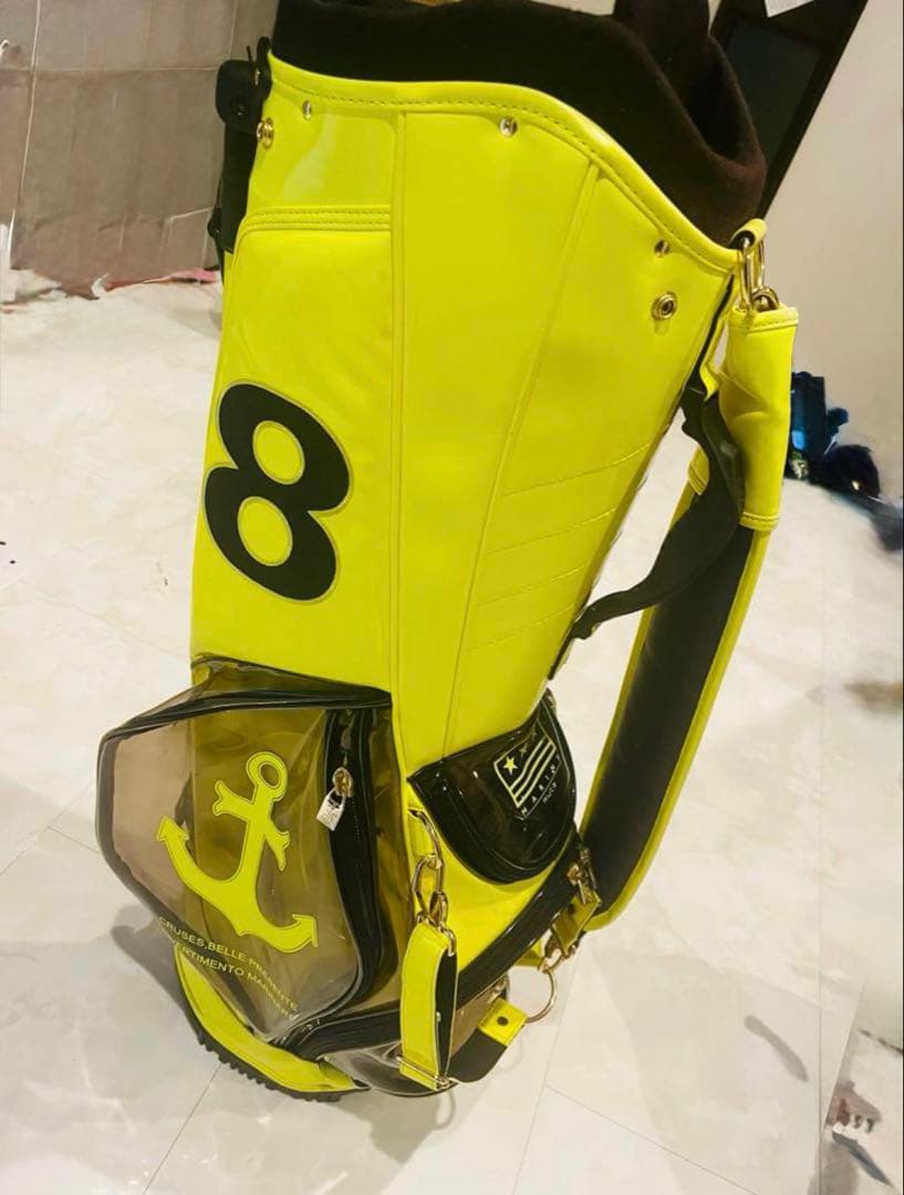 じゃん　ムータマリン　キャディバッグ　イエロー✖️ブラック