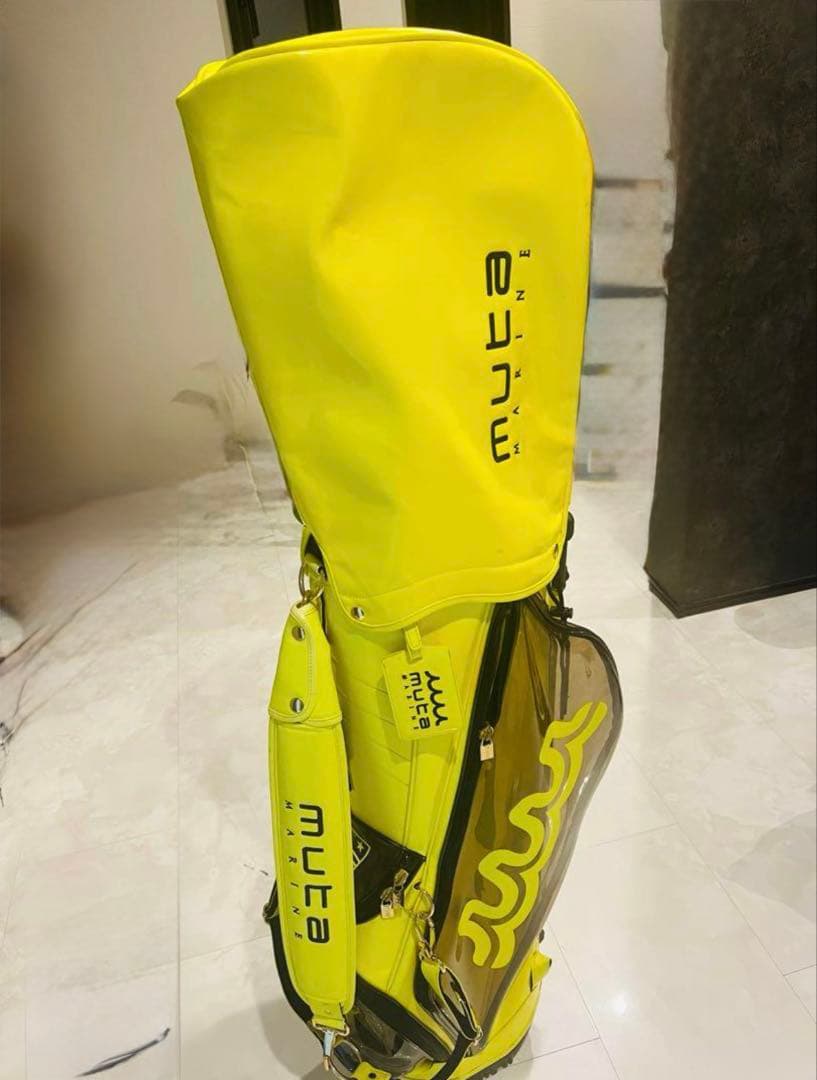 じゃん　ムータマリン　キャディバッグ　イエロー✖️ブラック