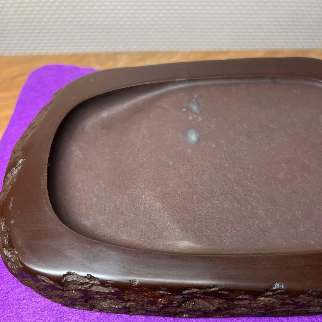 ⭕️赤間硯　[銘祥風] 楠製硯　伝統工芸士　昭竜山　下井百合昭　四六大