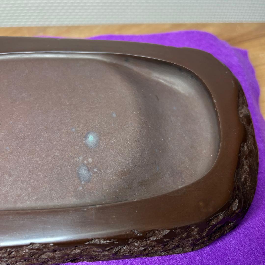 ⭕️赤間硯　[銘祥風] 楠製硯　伝統工芸士　昭竜山　下井百合昭　四六大