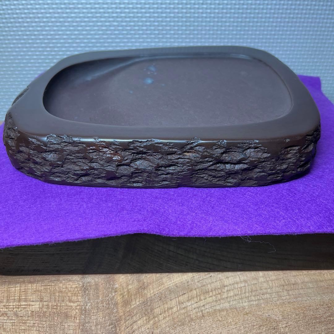 ⭕️赤間硯　[銘祥風] 楠製硯　伝統工芸士　昭竜山　下井百合昭　四六大