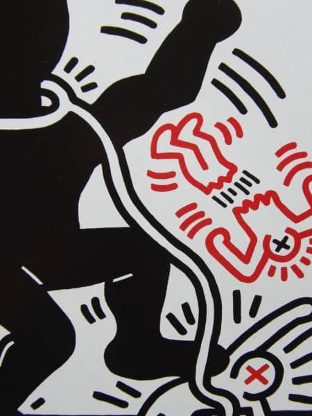 Keith Haring、No.79、希少画集画、新品額装付、状態良好