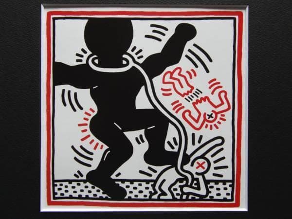 Keith Haring、No.79、希少画集画、新品額装付、状態良好