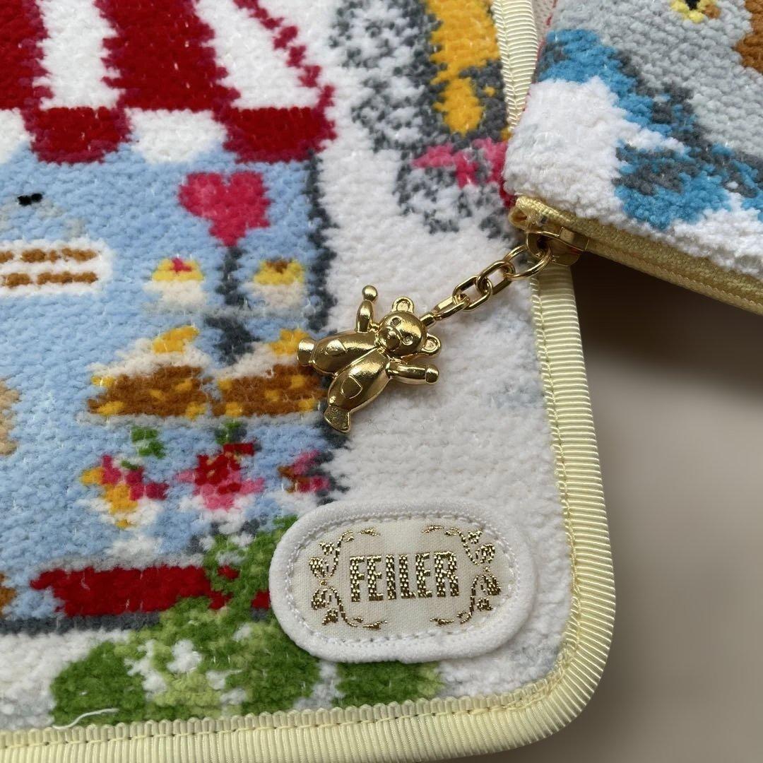 新品未使用 FEILER マルチケースのみ カラフル犬とクマデザイン