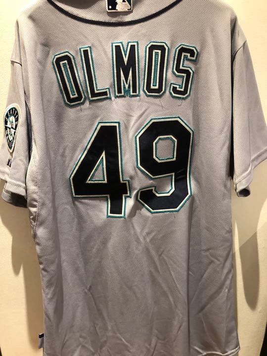 MLB エドガー・オルモス実使用ジャージ　マリナーズ