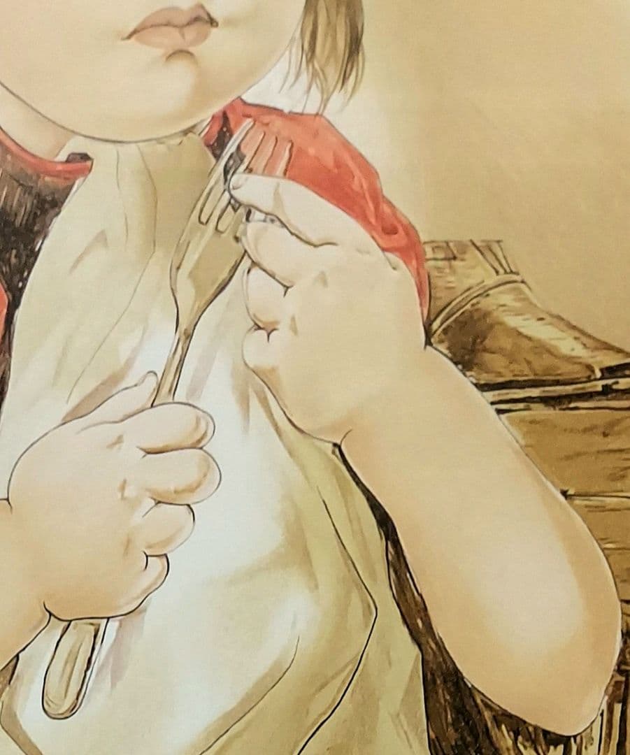 藤田　嗣治「フォークを持つ少女」